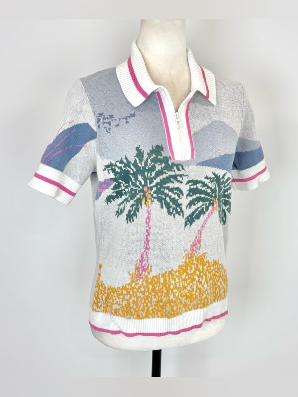 Cynthia Rowley palm tree sweater - Picture 2 of 6